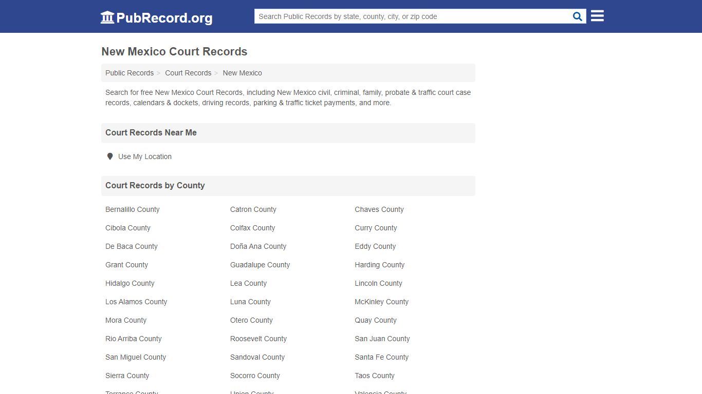 Free New Mexico Court Records - Public Record