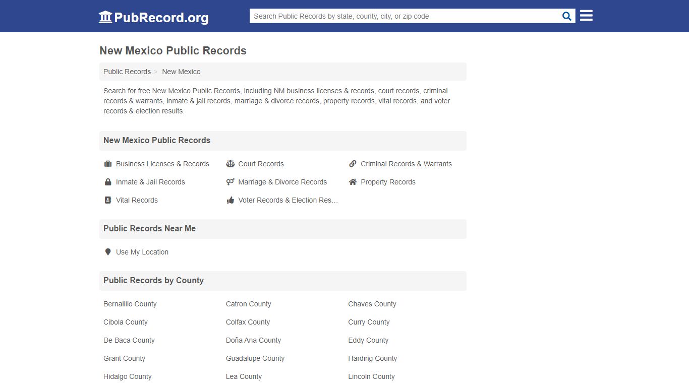 Free New Mexico Public Records - PubRecord.org